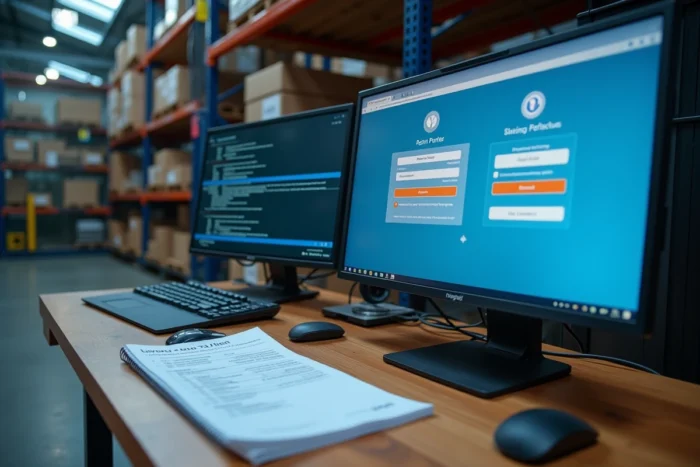 Poste de travail informatique avec configuration VPN pour résoudre un problème d'accès au portail Dialogys Renault